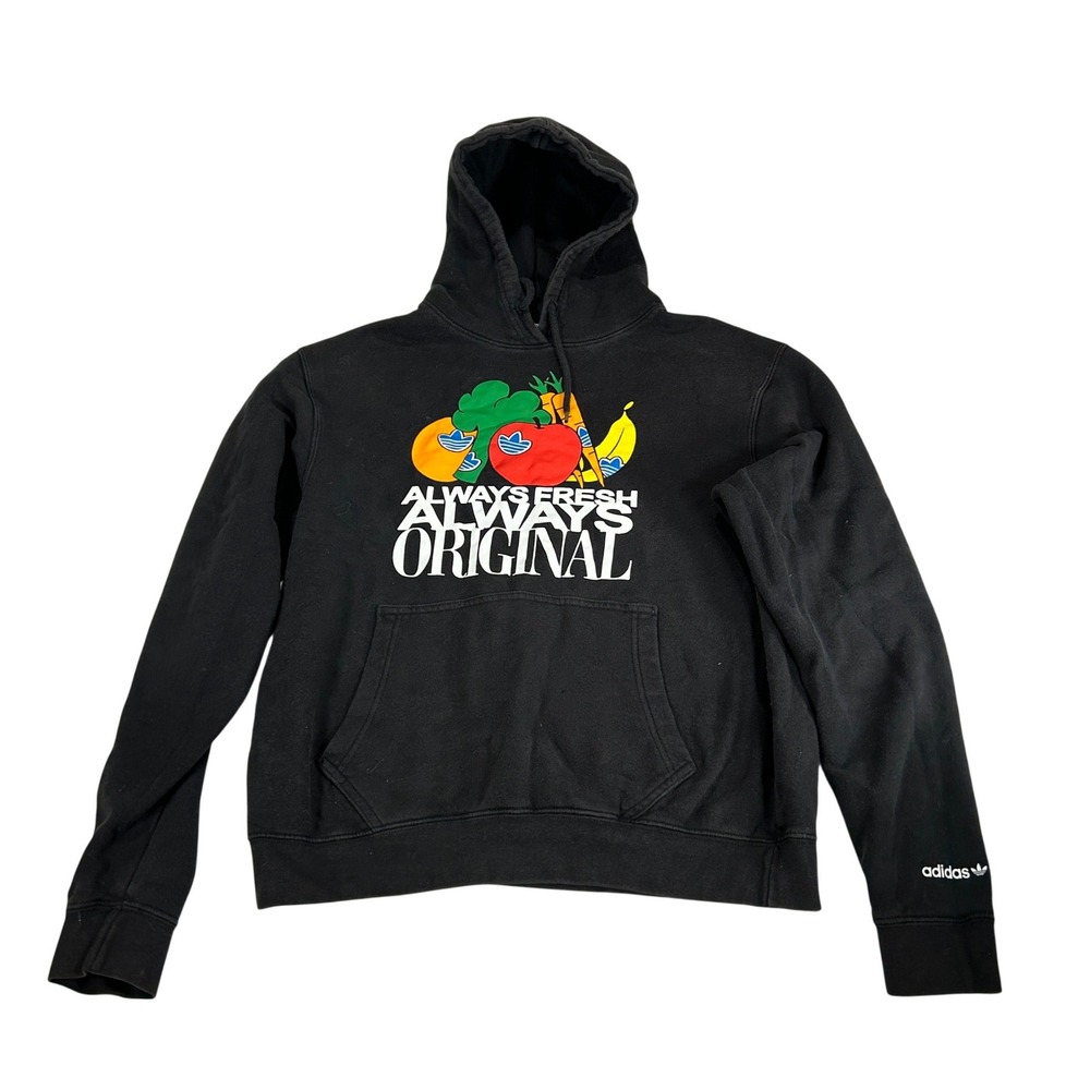 Adidas Originals Always Fresh Always Original Fruit Graphic Hoodie Black Mens M